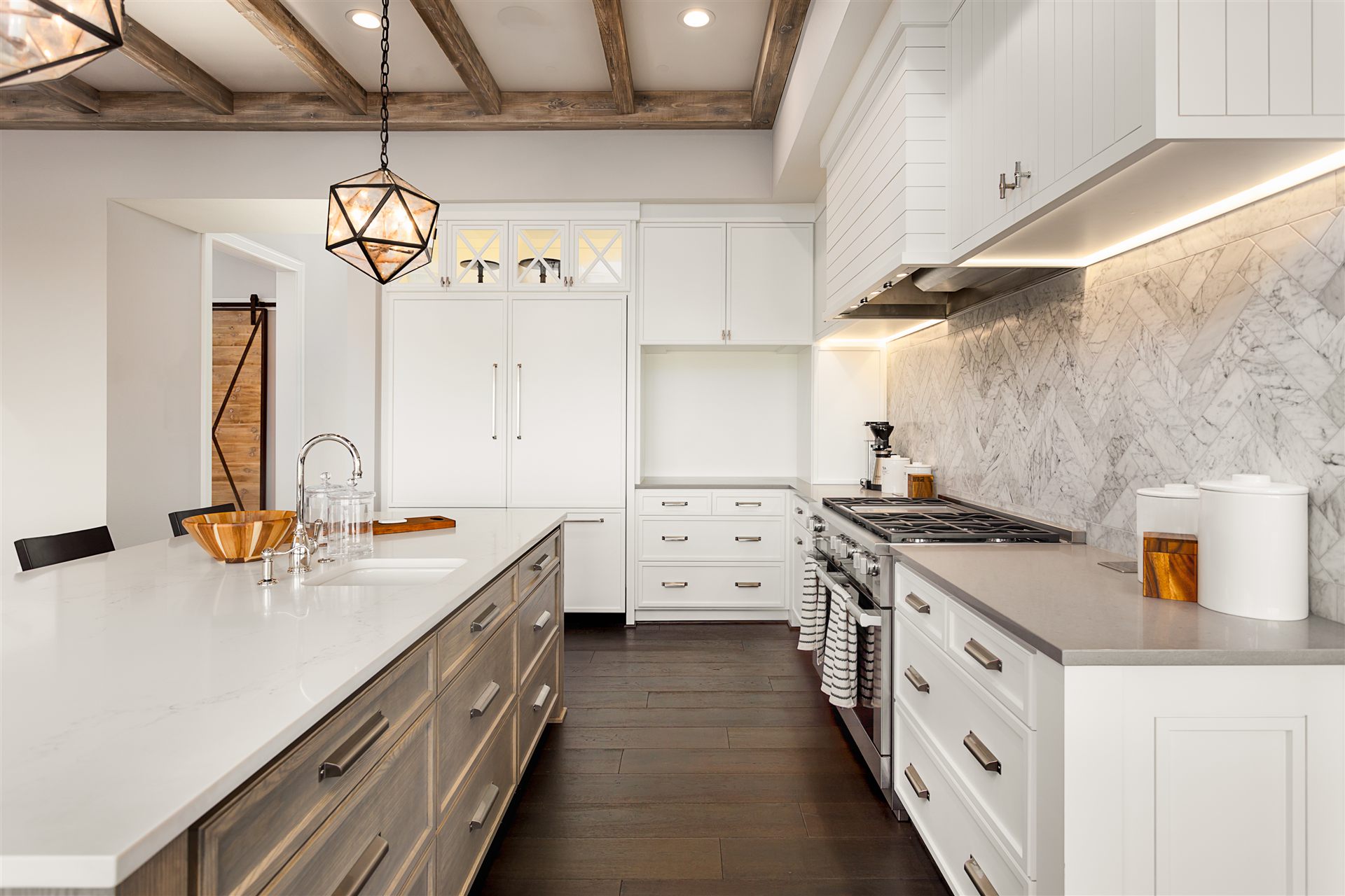 Newly fitted kitchen in a modern home